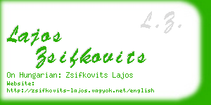 lajos zsifkovits business card